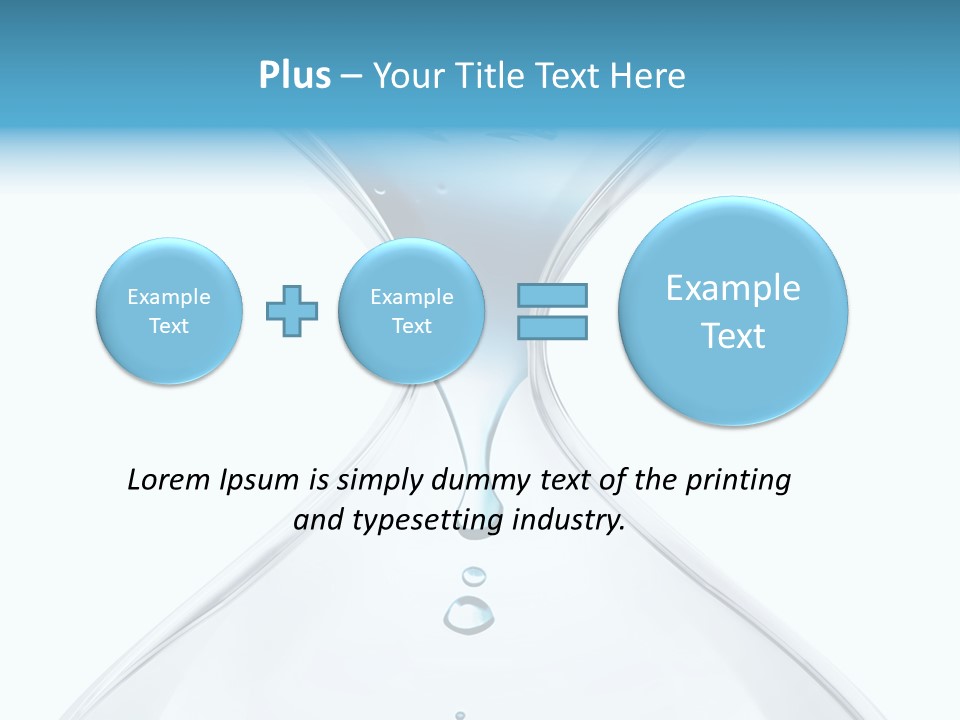 A Blue And White Hourglass With Water In It PowerPoint Template