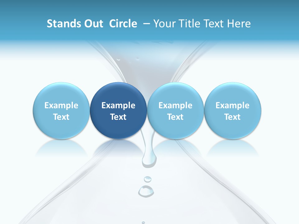 A Blue And White Hourglass With Water In It PowerPoint Template