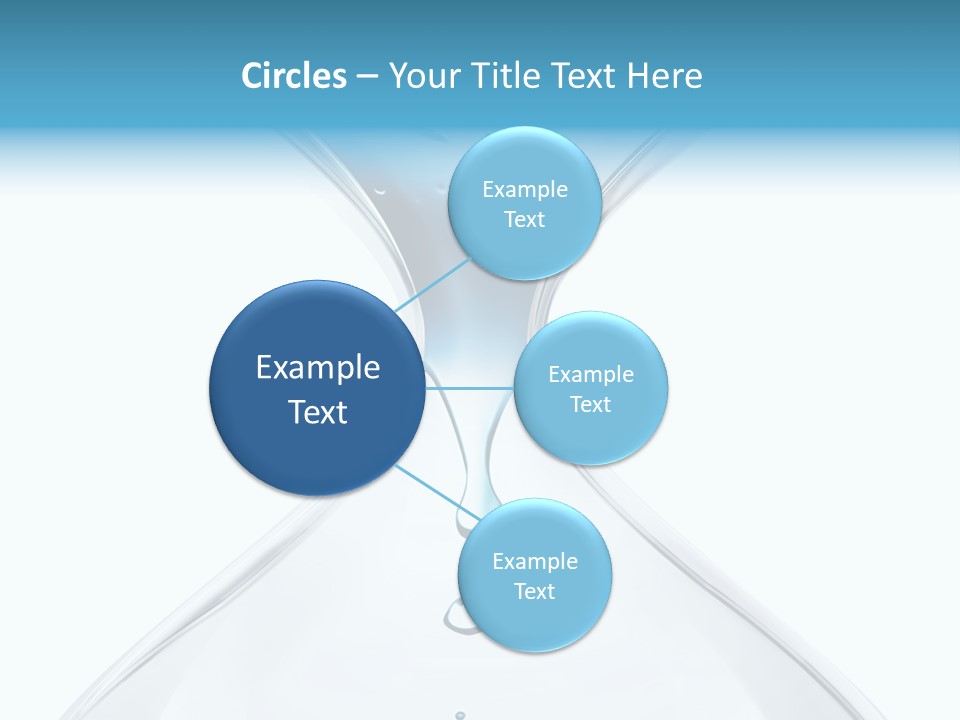 A Blue And White Hourglass With Water In It PowerPoint Template