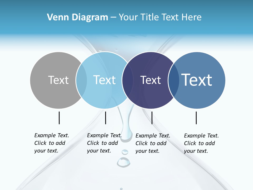 A Blue And White Hourglass With Water In It PowerPoint Template