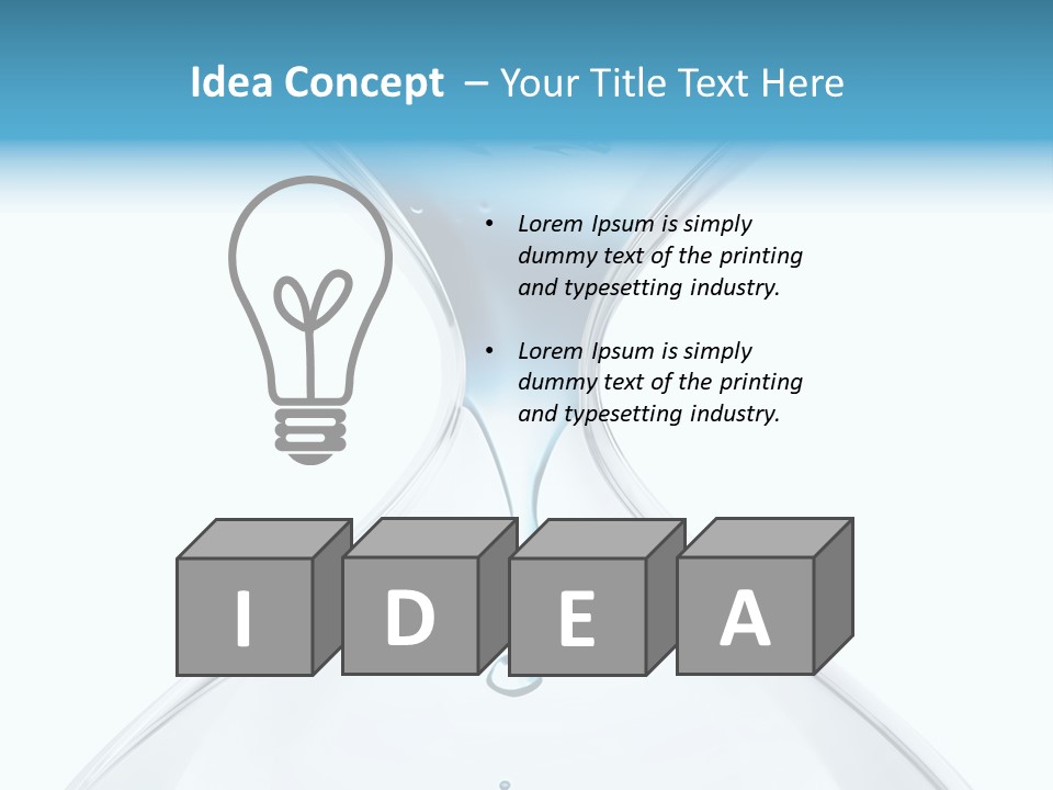 A Blue And White Hourglass With Water In It PowerPoint Template
