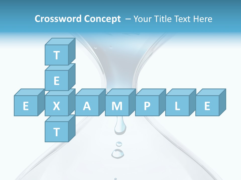 A Blue And White Hourglass With Water In It PowerPoint Template