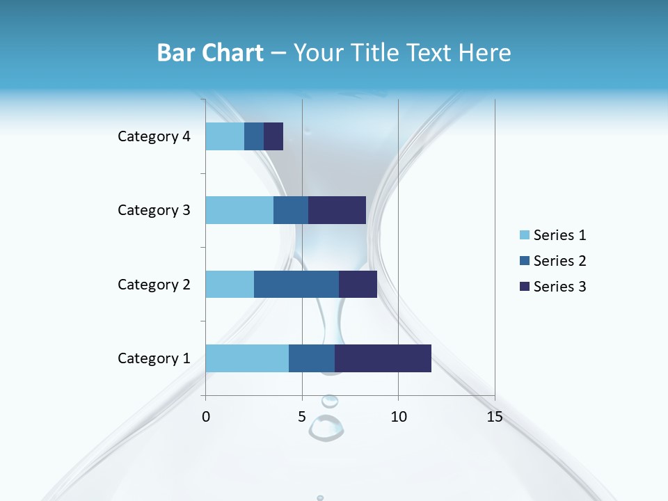 A Blue And White Hourglass With Water In It PowerPoint Template