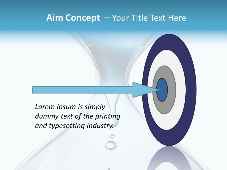 A Blue And White Hourglass With Water In It PowerPoint Template