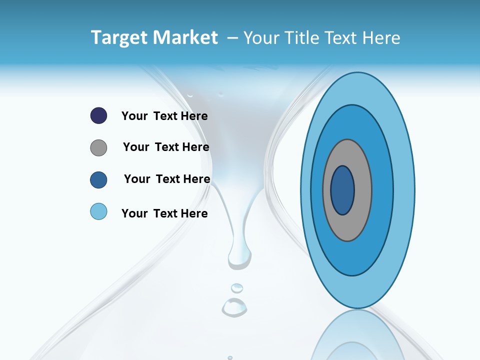 A Blue And White Hourglass With Water In It PowerPoint Template