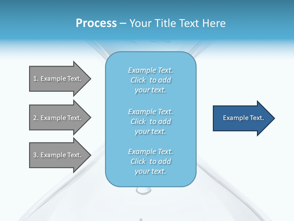 A Blue And White Hourglass With Water In It PowerPoint Template