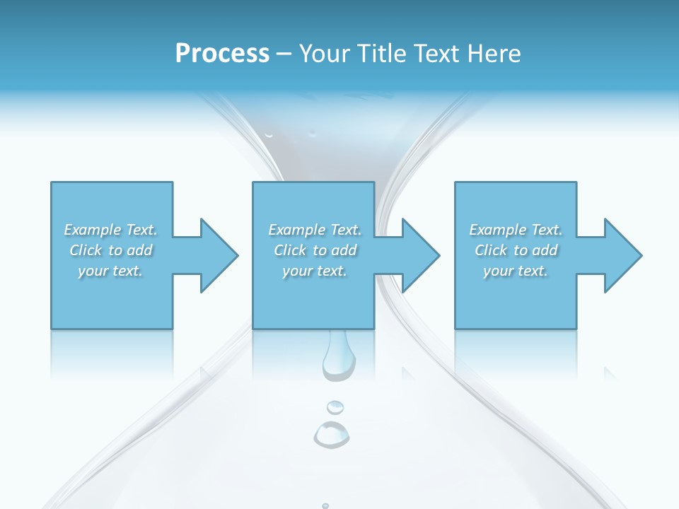 A Blue And White Hourglass With Water In It PowerPoint Template