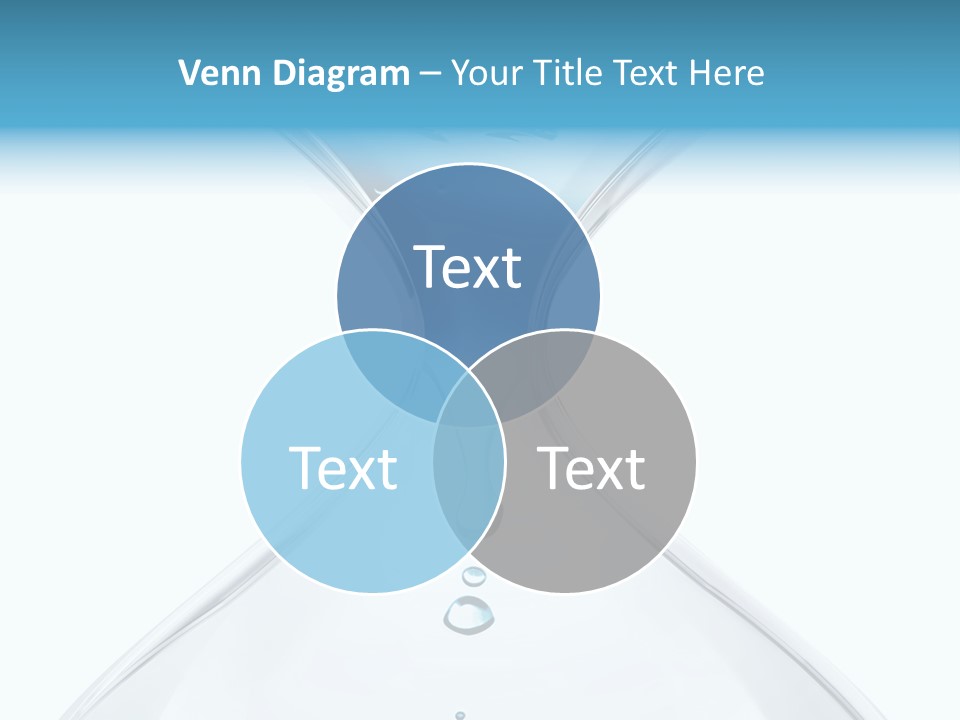 A Blue And White Hourglass With Water In It PowerPoint Template