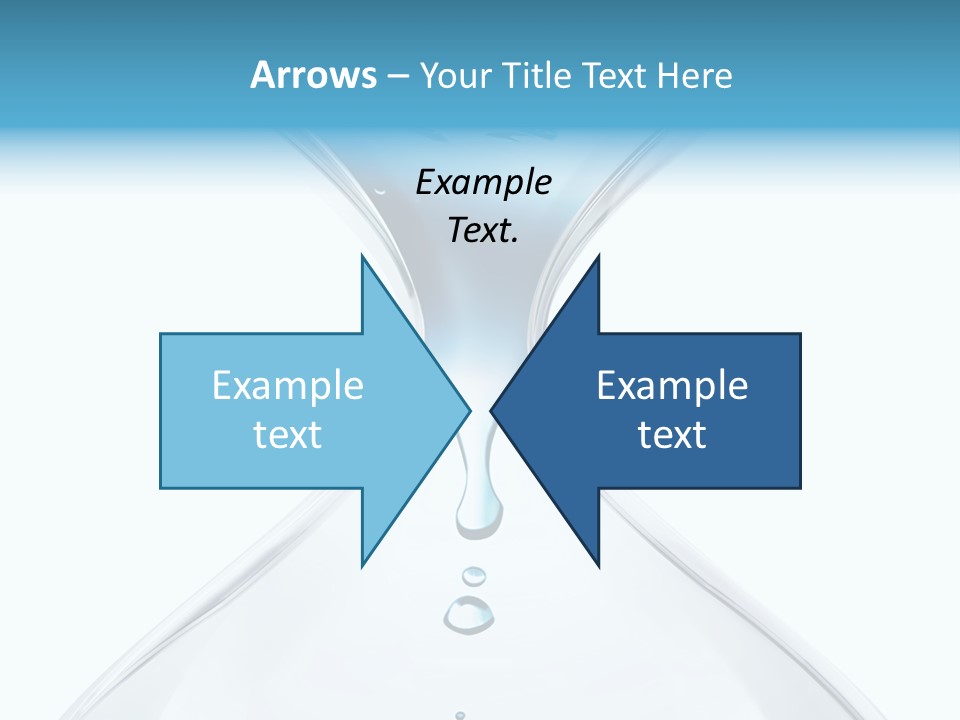 A Blue And White Hourglass With Water In It PowerPoint Template
