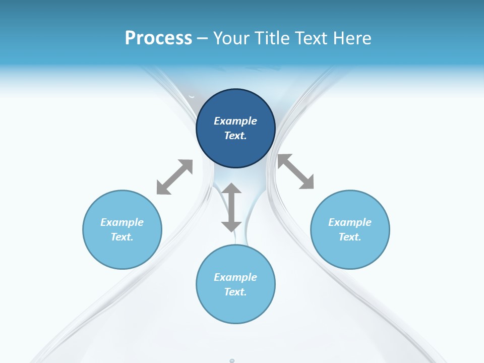 A Blue And White Hourglass With Water In It PowerPoint Template