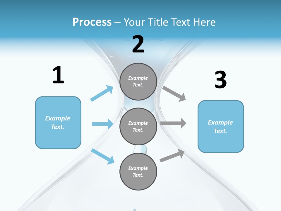 A Blue And White Hourglass With Water In It PowerPoint Template