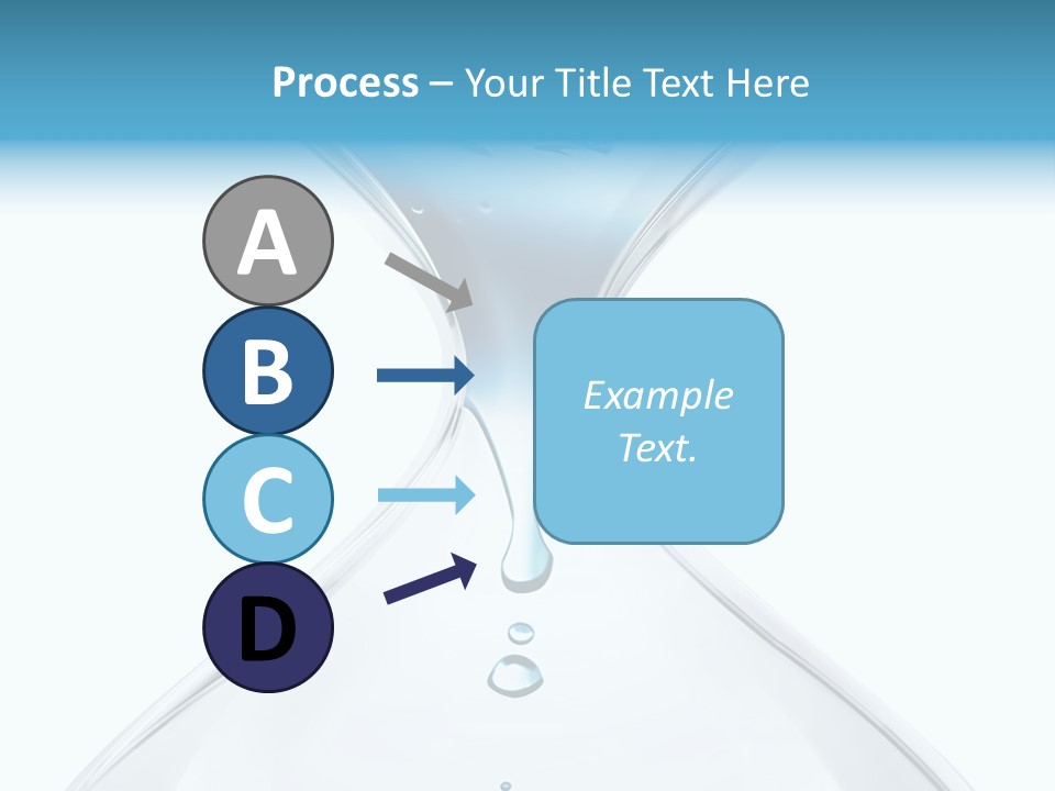 A Blue And White Hourglass With Water In It PowerPoint Template