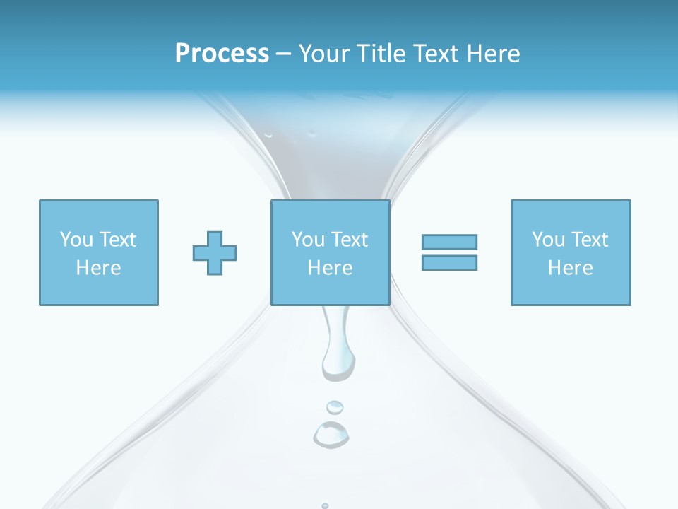 A Blue And White Hourglass With Water In It PowerPoint Template