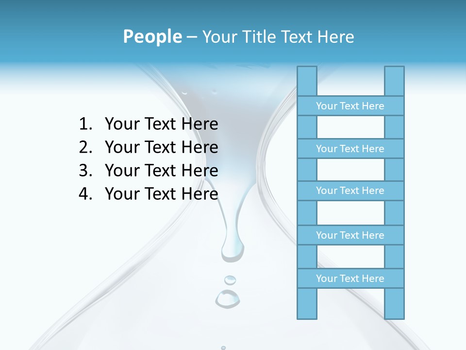 A Blue And White Hourglass With Water In It PowerPoint Template