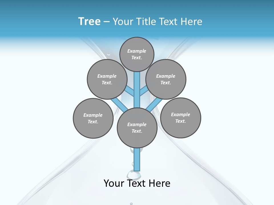 A Blue And White Hourglass With Water In It PowerPoint Template