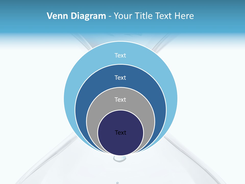 A Blue And White Hourglass With Water In It PowerPoint Template
