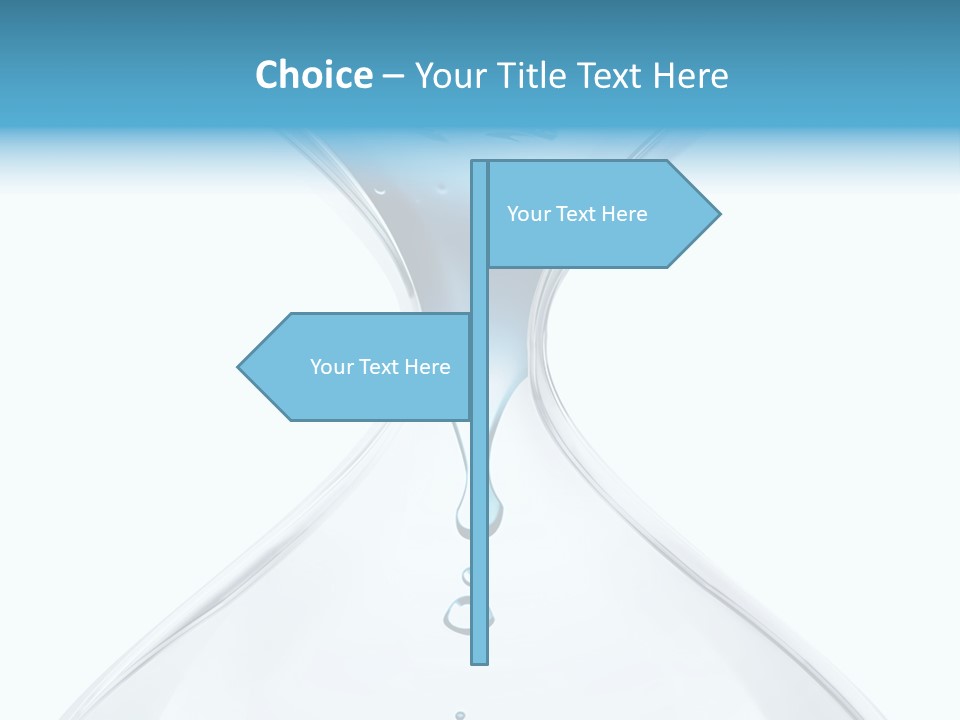 A Blue And White Hourglass With Water In It PowerPoint Template