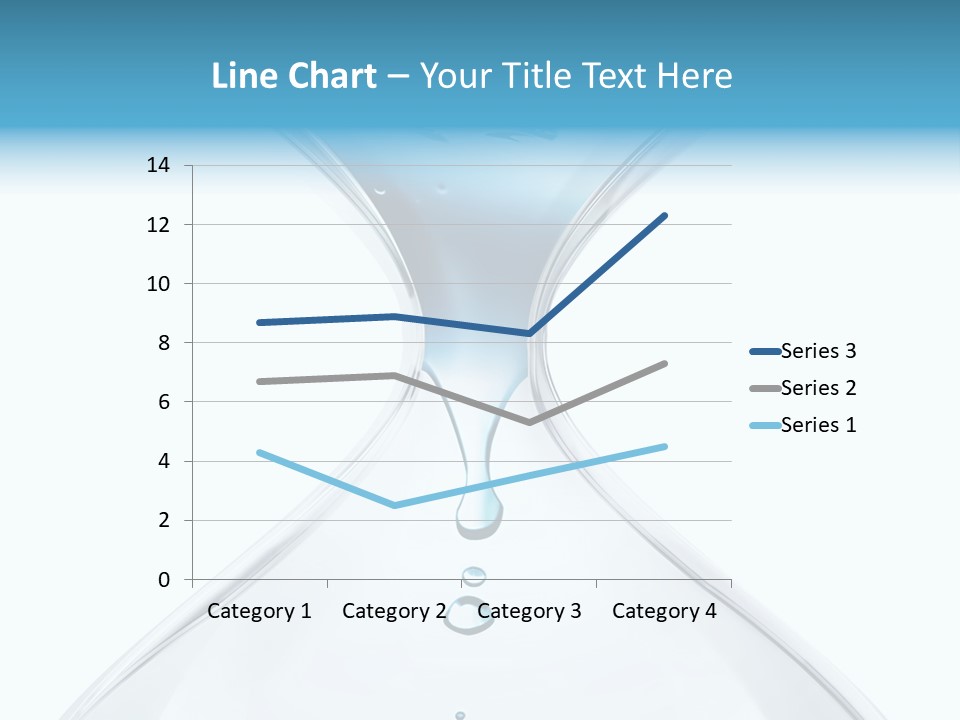 A Blue And White Hourglass With Water In It PowerPoint Template