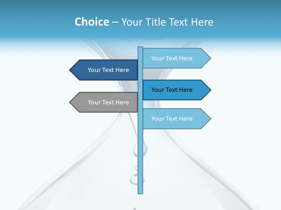 A Blue And White Hourglass With Water In It PowerPoint Template
