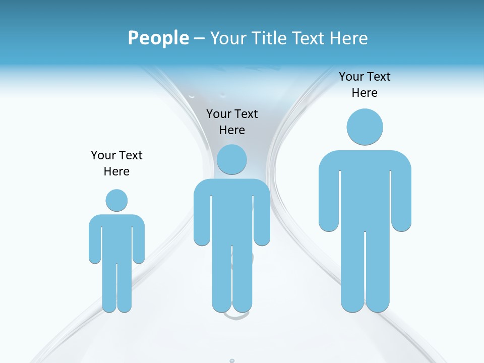 A Blue And White Hourglass With Water In It PowerPoint Template