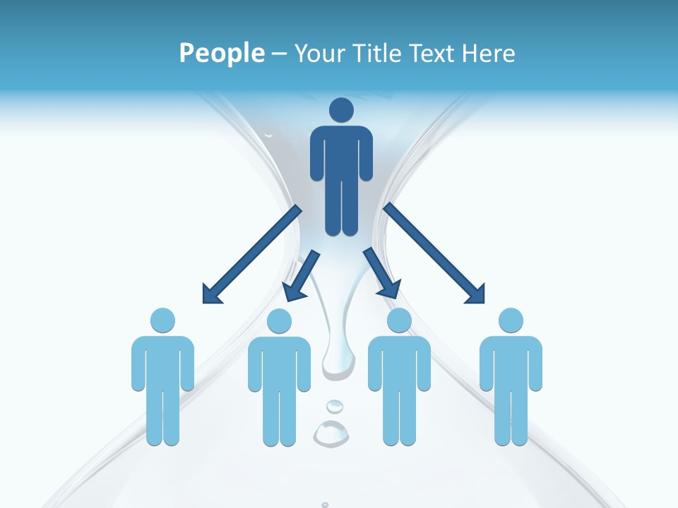 A Blue And White Hourglass With Water In It PowerPoint Template