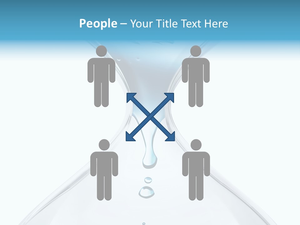 A Blue And White Hourglass With Water In It PowerPoint Template
