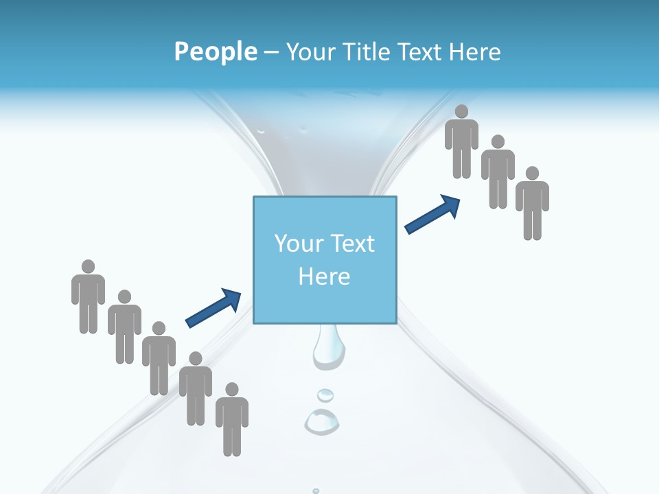 A Blue And White Hourglass With Water In It PowerPoint Template