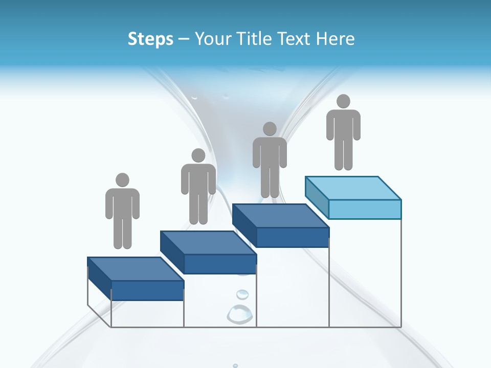 A Blue And White Hourglass With Water In It PowerPoint Template