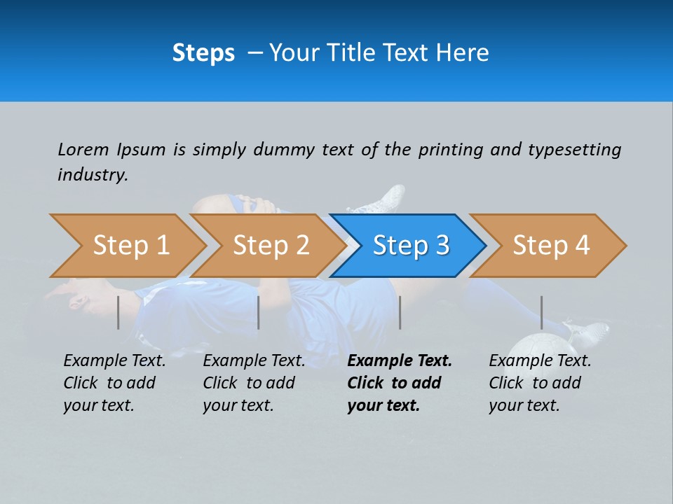 A Man Laying On The Ground With A Soccer Ball PowerPoint Template