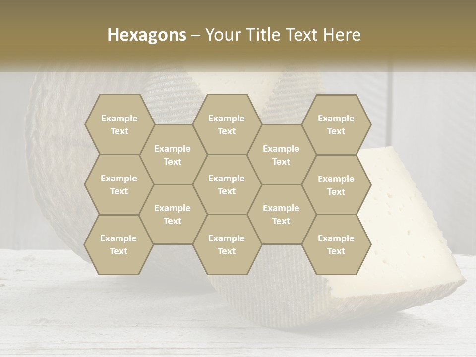 A Piece Of Cheese On Top Of A Wooden Table PowerPoint Template