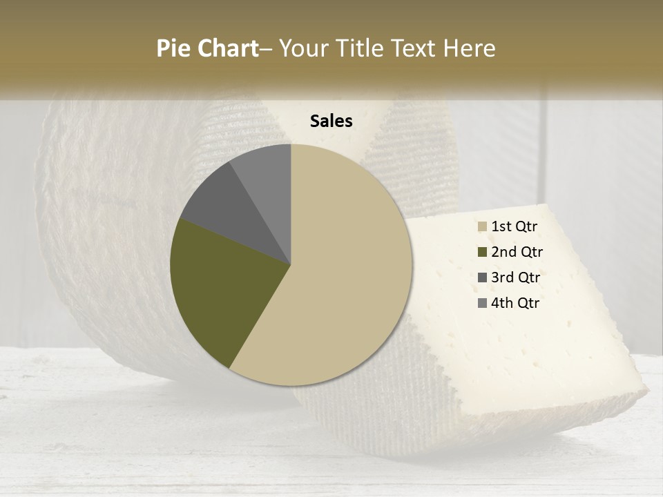 A Piece Of Cheese On Top Of A Wooden Table PowerPoint Template