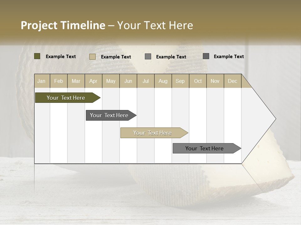 A Piece Of Cheese On Top Of A Wooden Table PowerPoint Template