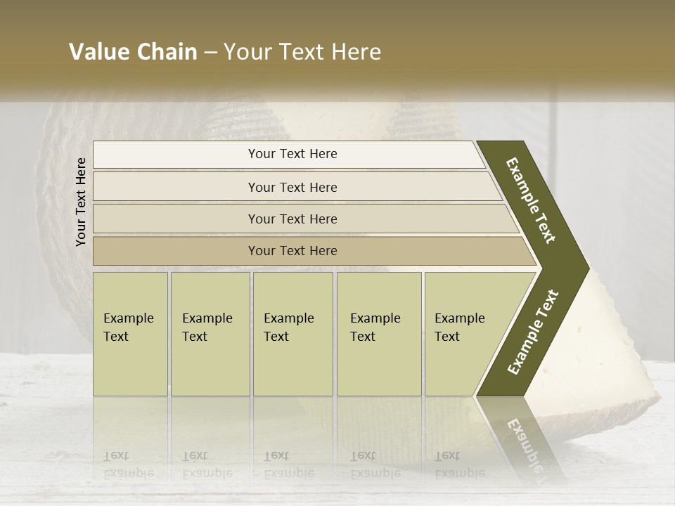 A Piece Of Cheese On Top Of A Wooden Table PowerPoint Template