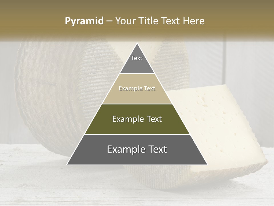 A Piece Of Cheese On Top Of A Wooden Table PowerPoint Template