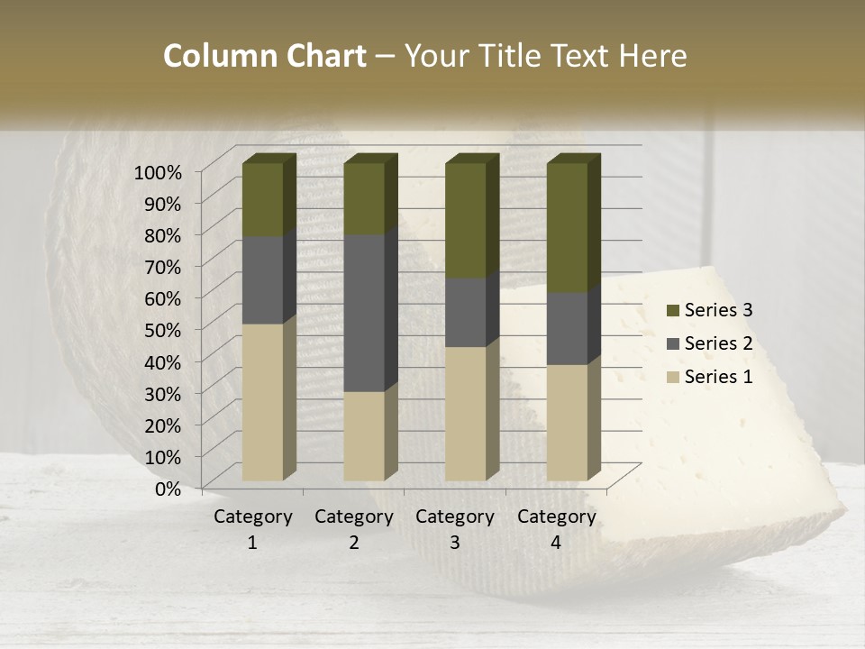 A Piece Of Cheese On Top Of A Wooden Table PowerPoint Template