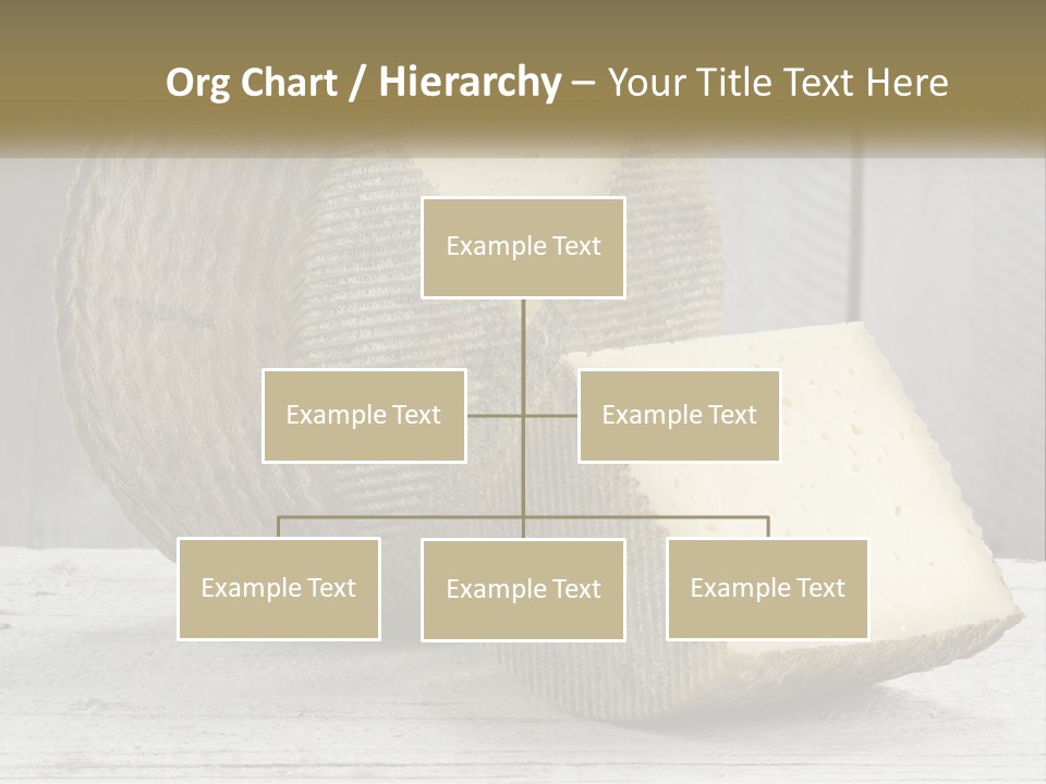 A Piece Of Cheese On Top Of A Wooden Table PowerPoint Template