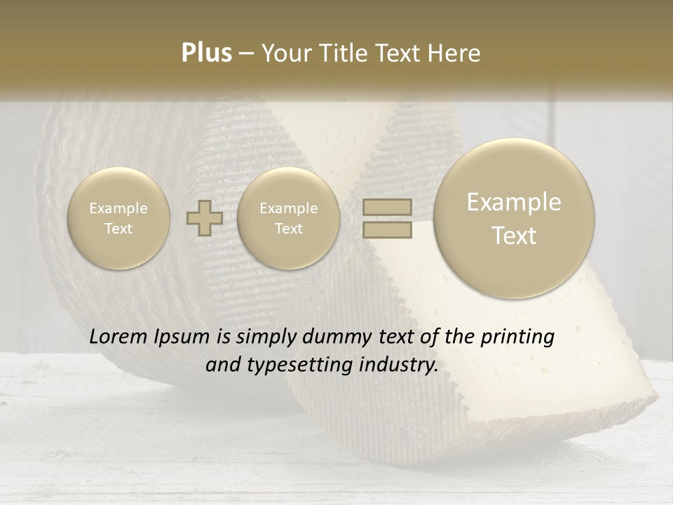 A Piece Of Cheese On Top Of A Wooden Table PowerPoint Template