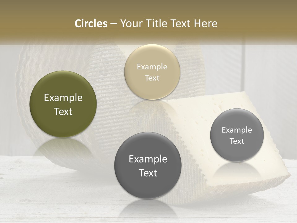 A Piece Of Cheese On Top Of A Wooden Table PowerPoint Template