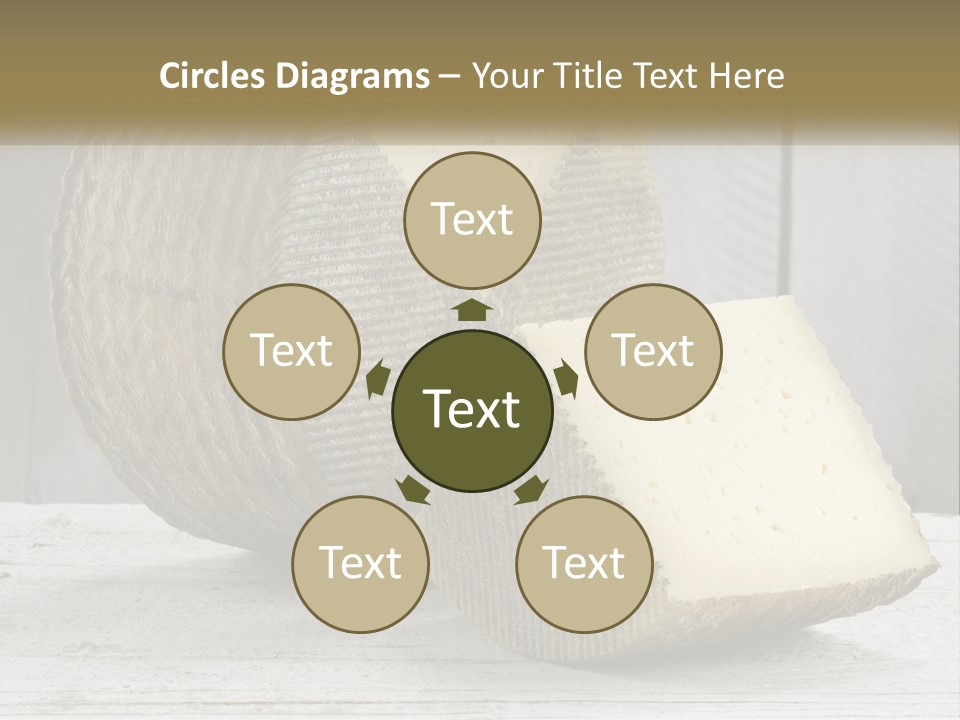 A Piece Of Cheese On Top Of A Wooden Table PowerPoint Template