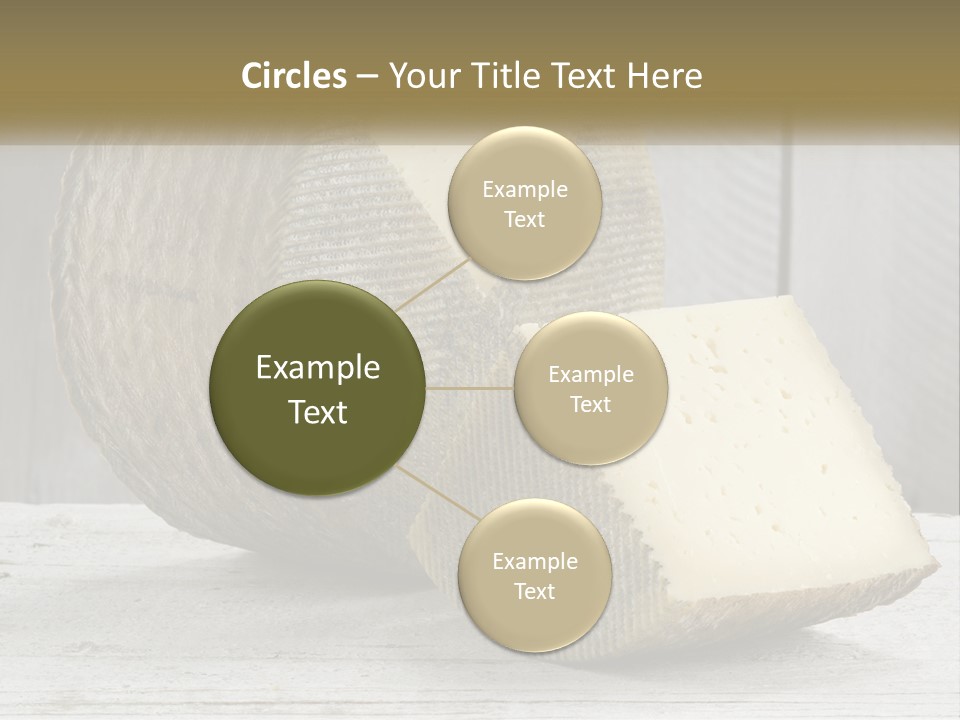 A Piece Of Cheese On Top Of A Wooden Table PowerPoint Template