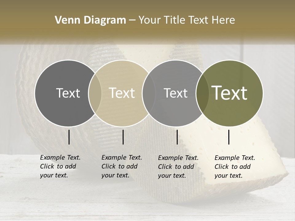 A Piece Of Cheese On Top Of A Wooden Table PowerPoint Template