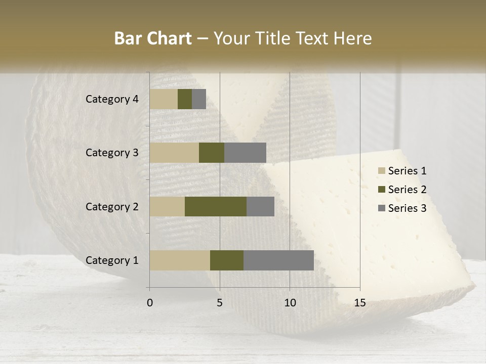A Piece Of Cheese On Top Of A Wooden Table PowerPoint Template