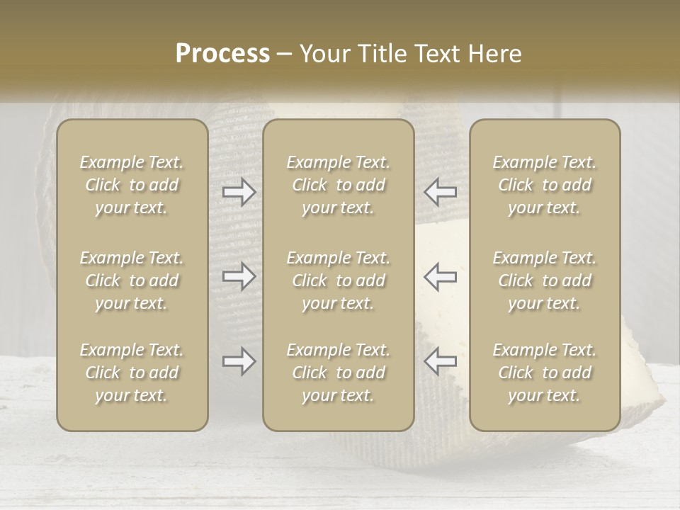 A Piece Of Cheese On Top Of A Wooden Table PowerPoint Template