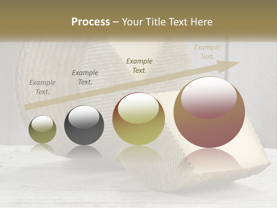 A Piece Of Cheese On Top Of A Wooden Table PowerPoint Template