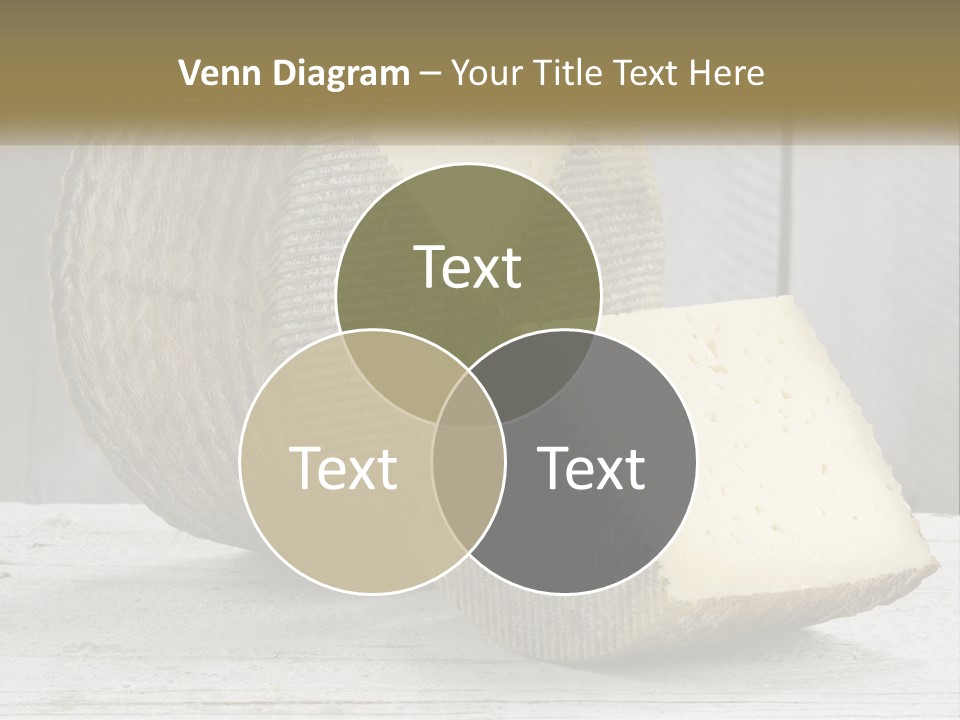 A Piece Of Cheese On Top Of A Wooden Table PowerPoint Template