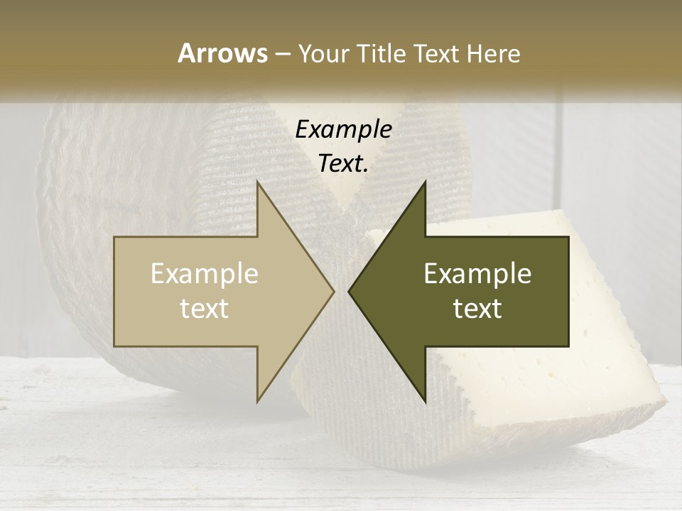 A Piece Of Cheese On Top Of A Wooden Table PowerPoint Template