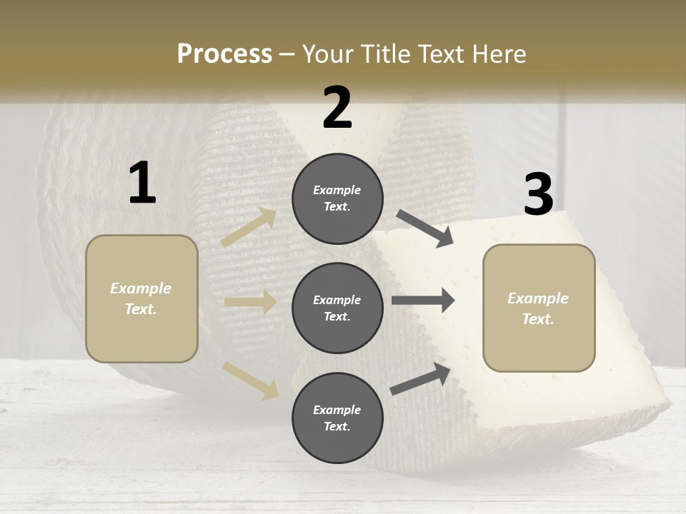 A Piece Of Cheese On Top Of A Wooden Table PowerPoint Template