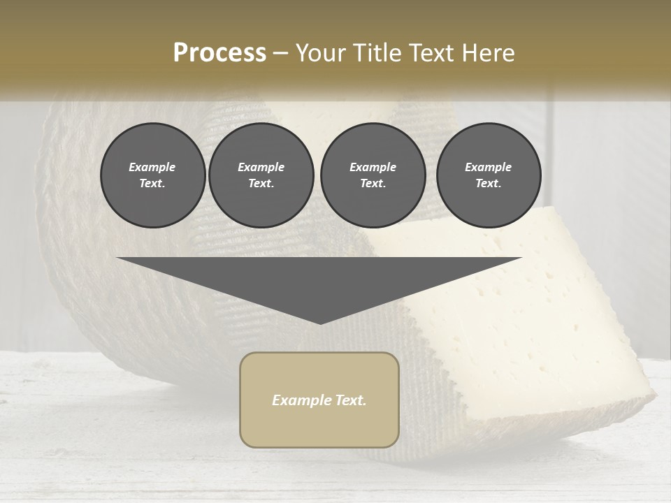 A Piece Of Cheese On Top Of A Wooden Table PowerPoint Template