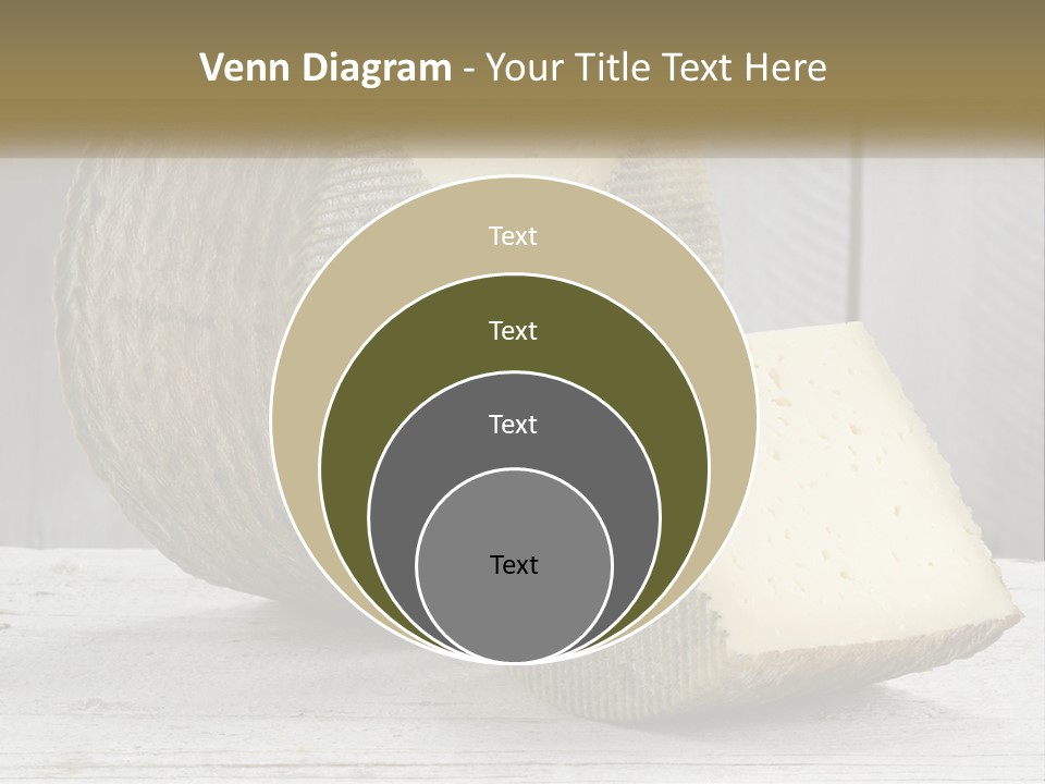 A Piece Of Cheese On Top Of A Wooden Table PowerPoint Template