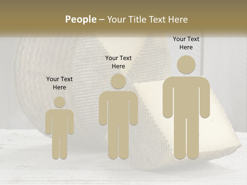 A Piece Of Cheese On Top Of A Wooden Table PowerPoint Template